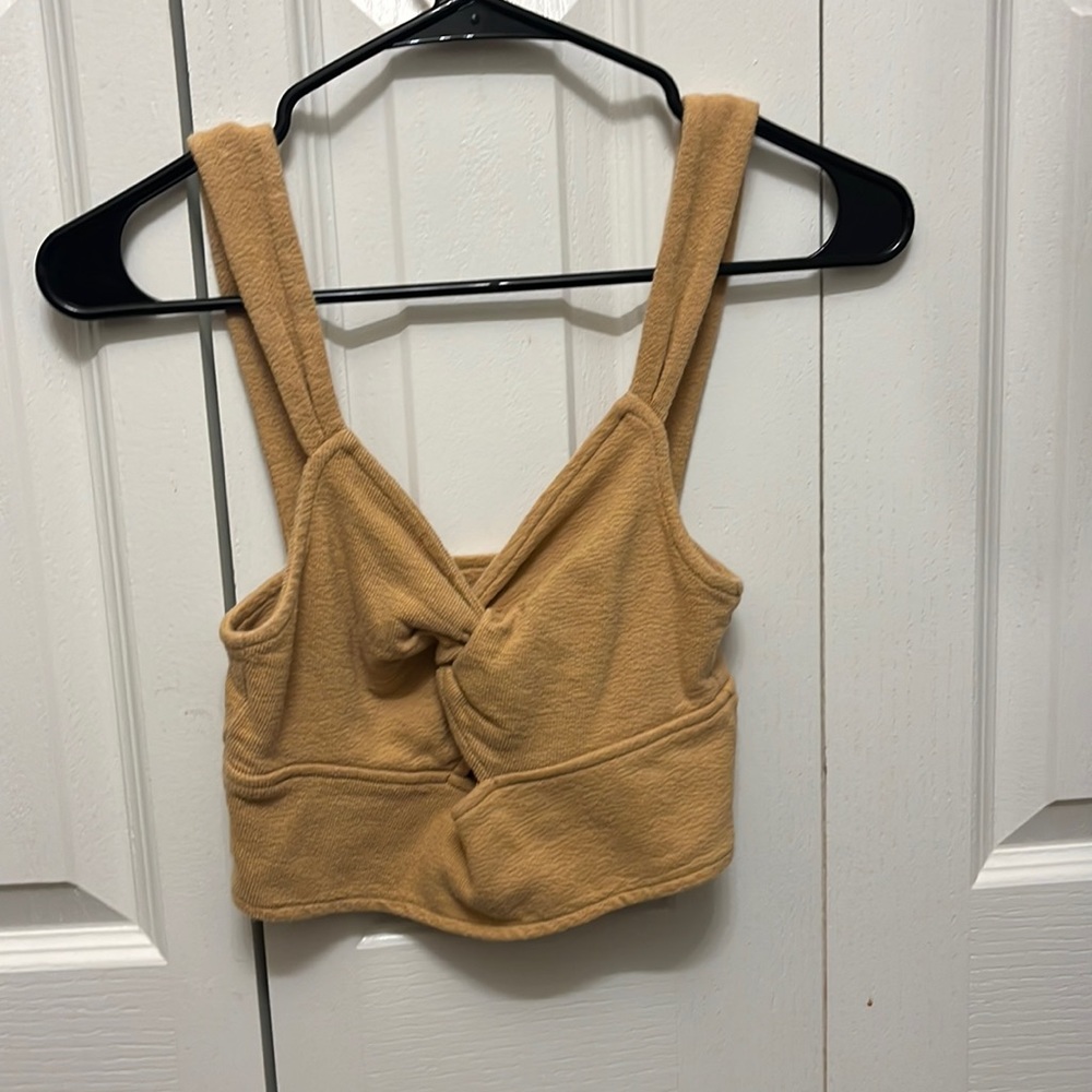 Madewell knot front crop top